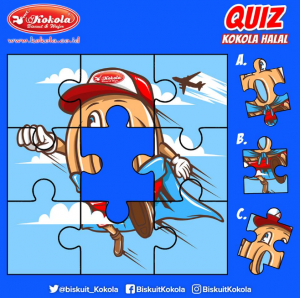 Berbeda dari quiz sebelumnya, quiz puzzle Kokola kali ini lebih mengajak sahabat Kokolaverz untuk bermain sambil melatih kejelian mata dalam melengkapi dan mencocokan gambar kepingan-kepingan puzzle yang hilang.