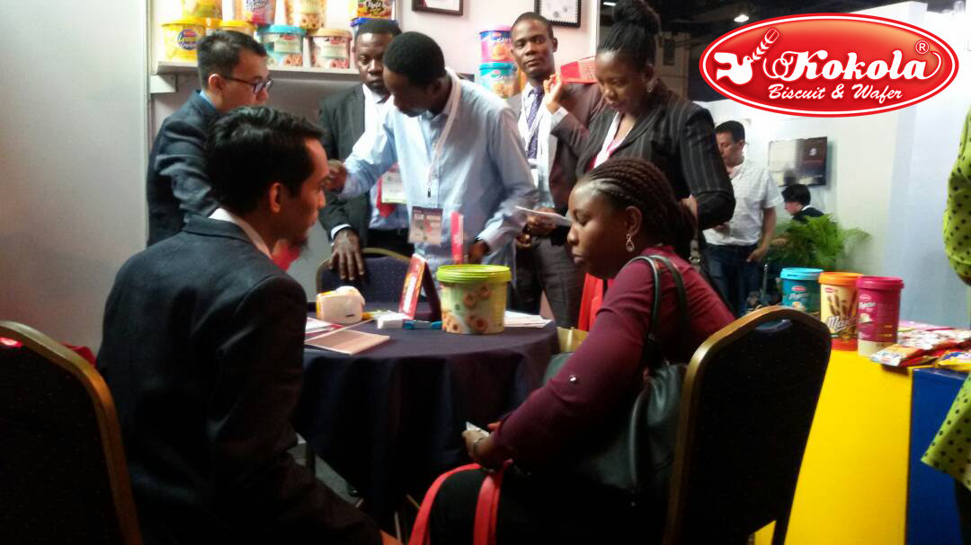 Booth Kokola menjadi daya tarik para pebisnis Africa di ajang Food West Africa 2017.
