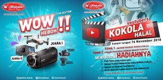 Youtubers Kokola Halal, Review Produk Kokola & Menangkan Hadiahnya Bagi seluruh peserta youtube produk review biskuit Kokola Halal wajib menaati beberapa peraturan berikut ini dalam pembuatan konten video: Ada 2 macam tema yang di lombakan, pertama: Produk review Kokola Halal, dan yang kedua adalah "Kreasi makanan dengan Kokola", silahkan dipilih salah satu atau keduanya. Peserta boleh mengirimkan lebih dari dua video (versi/konsep berbeda tapi masih dalam tema) untuk dilombakan tetapi dengan variant Kokola yang berbeda, kami akan memilih satu video terbaik. Peserta harus berpakaian rapi saat melakukan review produk Kokola (No kaos oblong, No daster) minimal baju kemeja/kaos berkerah. Dilarang mengenakan atribut dan aksesoris yang menggambarkan produk Brand lain termasuk simbol-simbol partai politik. Video dibuat semenarik mungkin tapi masih dalam batas-batas sopan dan wajar. Video tidak boleh mengandung SARA atau melanggar norma sosial dan hukum yang berlaku di Republik Indonesia. Konten video tidak boleh mengandung unsur menjatuhkan Brand produk lain atau bahkan menyebutkan Brand produk pesaing. Jangan mencantumkan maupun menggunakan kata "Produk review" di judul maupun di dalam tayangan video. Judul video bebas, namun masih dalam batas wajar dan sopan. Pada judul maupun dalam konten video harus terdapat tulisan atau ucapan kata "Kokola Halal". Video maupun konsep video merupakan karya asli dan belum pernah dipublikasikan atau diikutsertakan di kompetisi lain. Peserta mampu dan sanggup melakukan filter terhadap komentar-komentar negatif maupun komentar-komentar yang bermaksud menjatuhkan produk Kokola saat video sudah di rilis ke youtube. Durasi video yang di buat bebas.